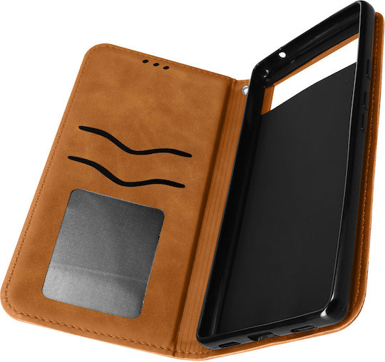 Wallet Folio Case Google Pixel 6a Card Holder Soft-touch Camel