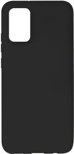 Back Cover Samsung Galaxy A02s Semi-rigid Silicone Soft-touch Finish Black