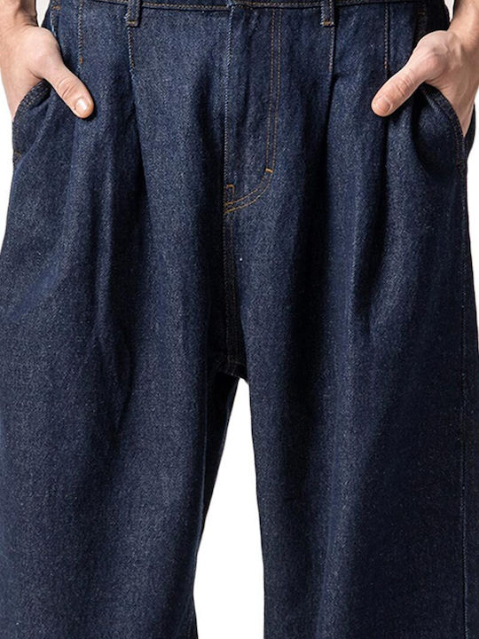 Kaotiko Ανδρικό Παντελόνι Τζιν σε Relaxed Εφαρμογή Dark Denim