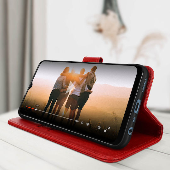Case Oppo A16 A16s Clamshell Wallet Function Video Stand Red