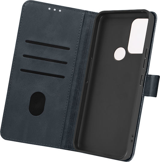 Avizar Folio Case Nokia C22 Wallet Hand Strap Dark Blue