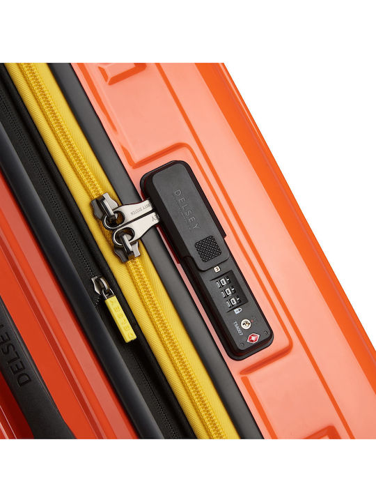 Delsey Rempart Große Hartschale Koffer Orange mit 4 Rädern Höhe 73cm