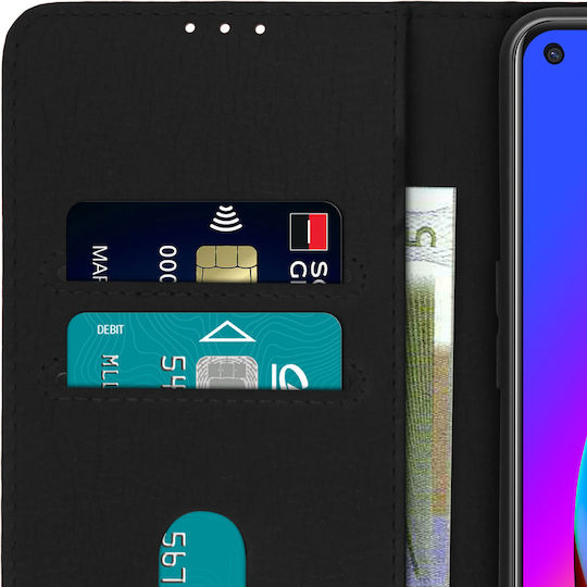 Rückseite Oppo A94 5G Vollfunktions-Wallet Schwarz