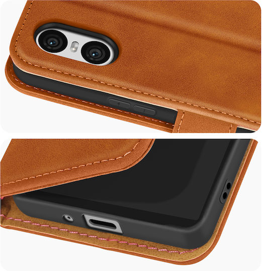 Avizar Hülle Sony Xperia 10 VI Karten- und Video-Halter Kamel