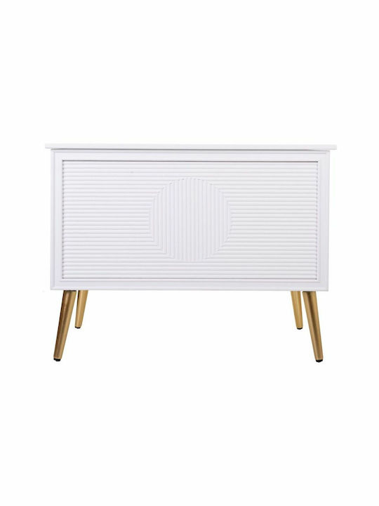 Alexandra House Living Wooden Decorative Trunk White 83x41x62cm