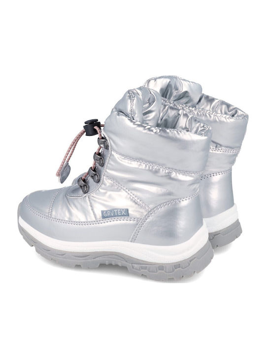 Kids Boots with Laces Silver