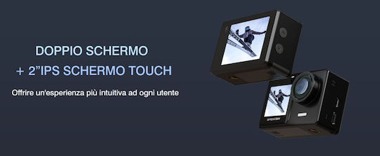 PRO X70 PRO Action Camera 4K Ultra HD Υποβρύχια με Οθόνη και Wi-Fi Μαύρη