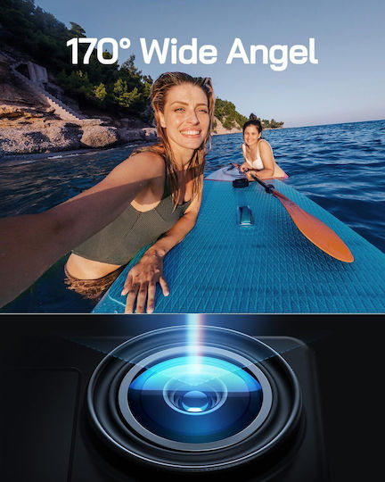 Wolfang GA120 Action Camera 4K Ultra HD Underwater with Screen and Wi-Fi Black