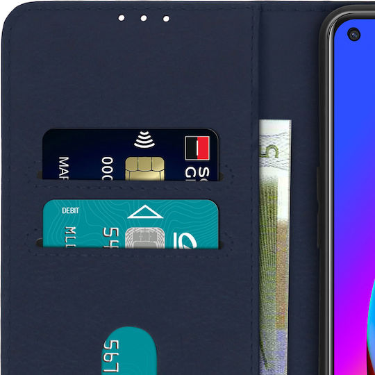 Hülle Oppo A94 5G Kartenhalter Cover Video-Standfunktion Marineblau
