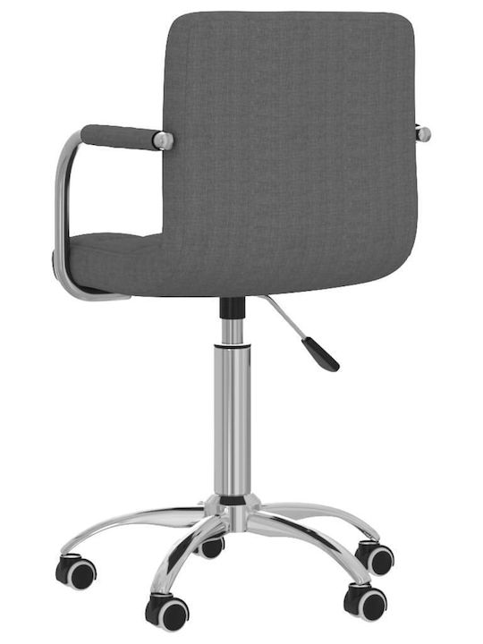 Rotating Chair Visitor with Wheels in Gray Color 50x47x74cm 1pcs