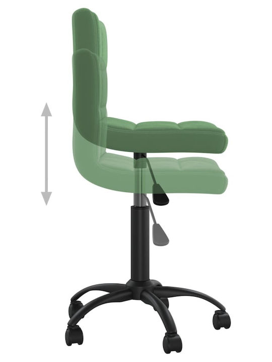 Rotating Chair Visitor with Wheels in Green Color 40x47x76cm 1pcs