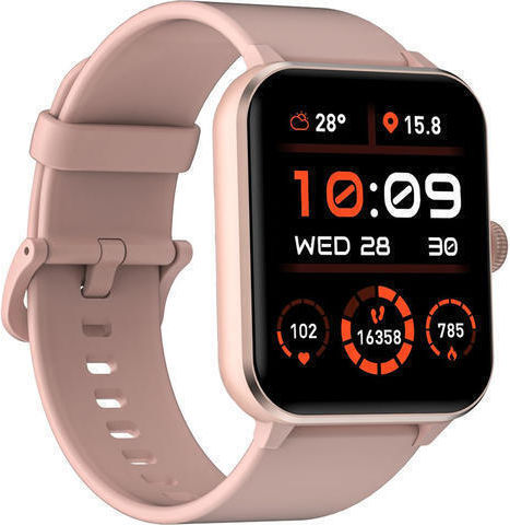 BlackView R50 45mm Smartwatch with Heart Rate Monitor (Pink)