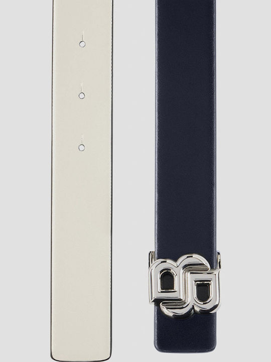 Leather Women's Belt Blue