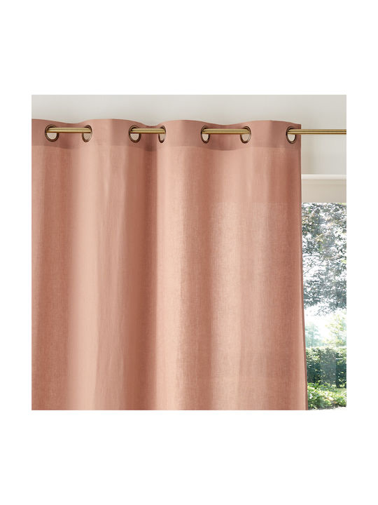 La Redoute Interieurs Κουρτίνα με Τρουκς Μπεζ 135x250εκ.