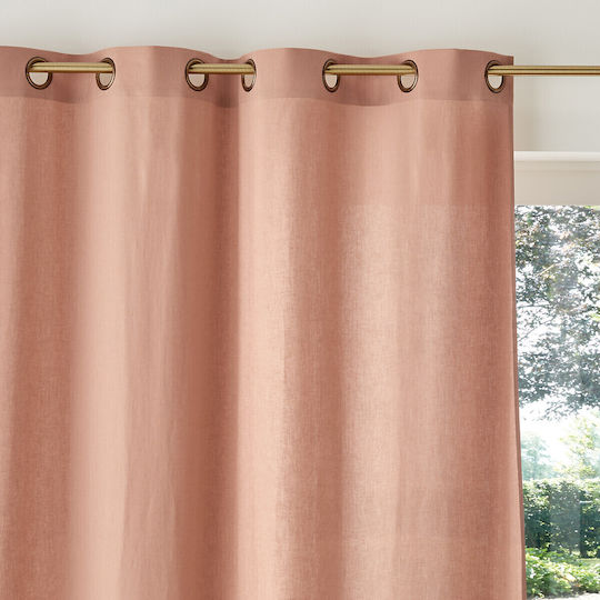 La Redoute Interieurs Beige Window Curtain with Grommets 135x180cm