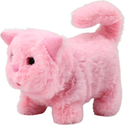 Plush Animal Walks and Meows Pink 16 cm