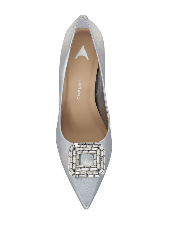 Leder Pumps Silber