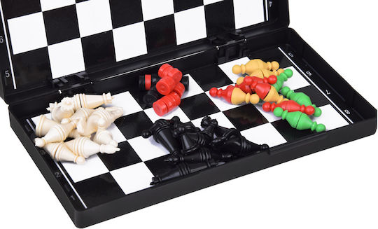 Jokomisiada Game Set 3in1 Holz-Schachfiguren Weiß 19.5cm