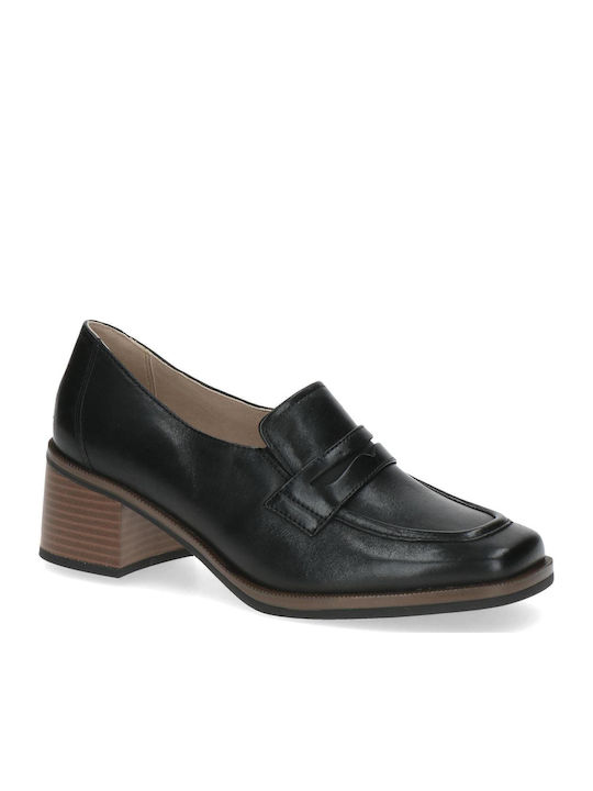 Δερμάτινα Γυναικεία Loafers σε Μαύρο Χρώμα