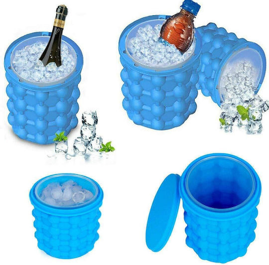 Eiswürfelform Würfel aus Silikon mit Deckel Blau ZT1XA13QWS03