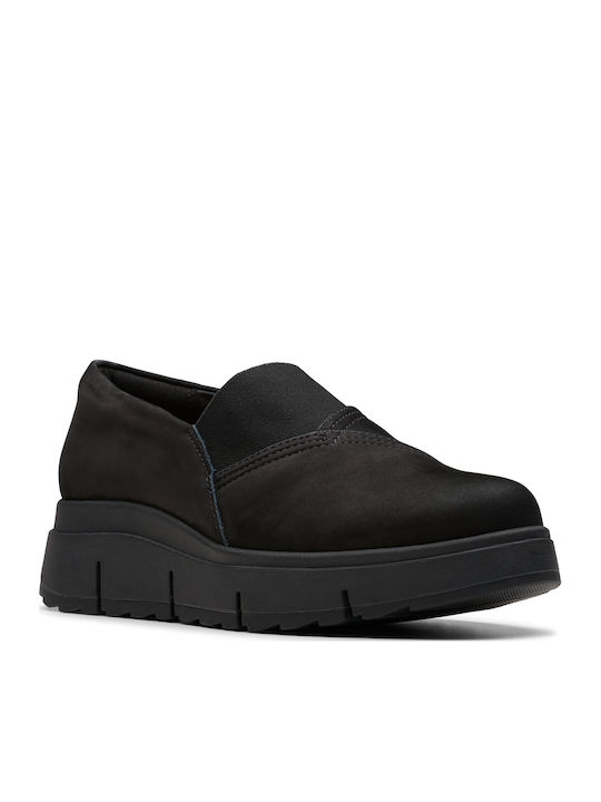 Casual Loriini West Δερμάτινα Γυναικεία Oxfords σε Μαύρο Χρώμα