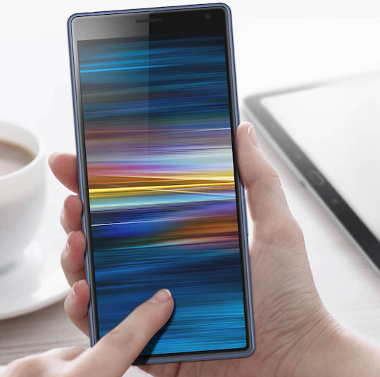 Tempered Glass Screen Protector Compatible with Sony Xperia 10 9h Smudgeproof Black Contour