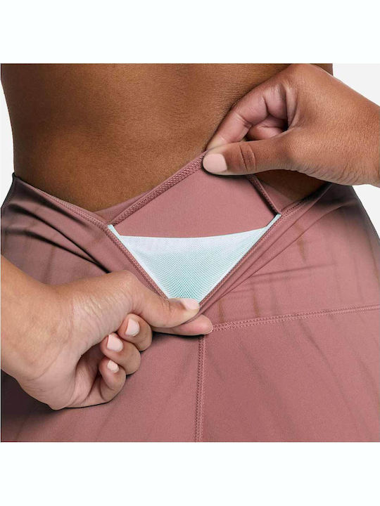One Colanti de femei Cropped Colanti Talie inalta Burgundy