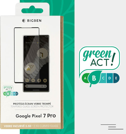 Tempered Glass Google Pixel 7 Pro Screen Protector 9h Bigben Black Contour