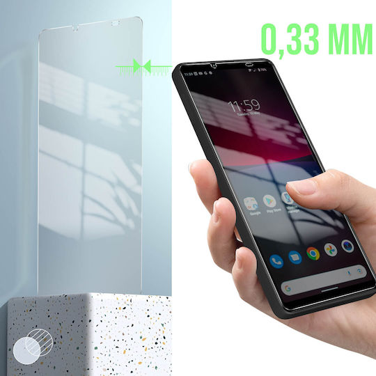 Протектор за екран от закалено стъкло 9H против надраскване и отпечатъци за Sony Xperia 10 IV