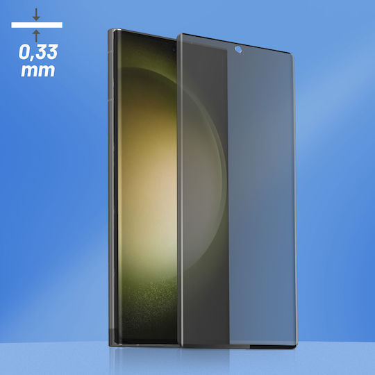 Tempered Glass for Samsung Galaxy S23 Ultra High Protection 9H Ultra Thin 0.33mm Full Face Black