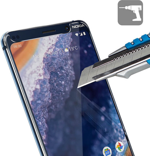Panzerglas Displayschutz 4smarts Nokia 9 Pureview Fingerabdruckresistent
