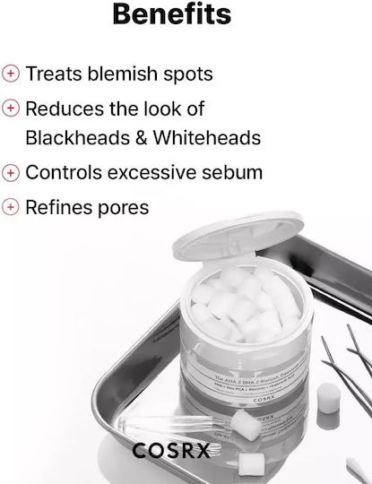 Cosrx The AHA 2 BHA 2 Blemish Treatment Soothing & Moisturizing Serum Face with Hyaluronic Acid for Detoxification & Dark Spots 50gr