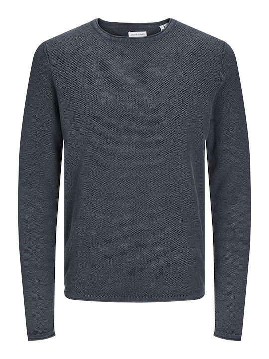 Jack & Jones Crew Neck Men's Long Sleeve Blouse Navy Blue