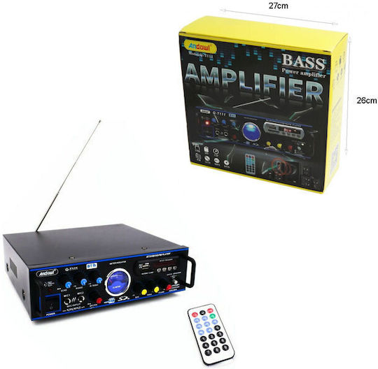 Andowl Power Amplifier Microphone Amplifier 50W/100V with 10 XLR Input