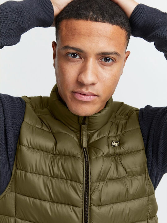 Blend Ärmellos Herren Jacke Puffer Haki