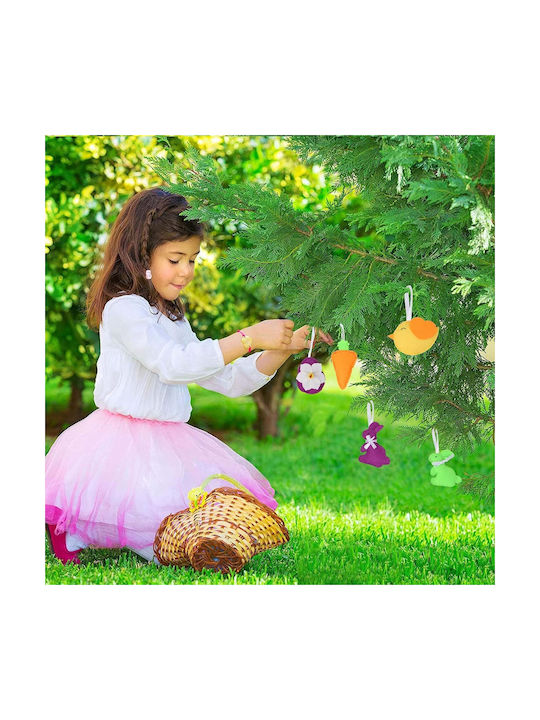 Wozloify Hanging Bunny Decorations Hanging Hanging Ornament Mix Ornaments Felt Purple Illuminated 7x10cm Set 5pcs