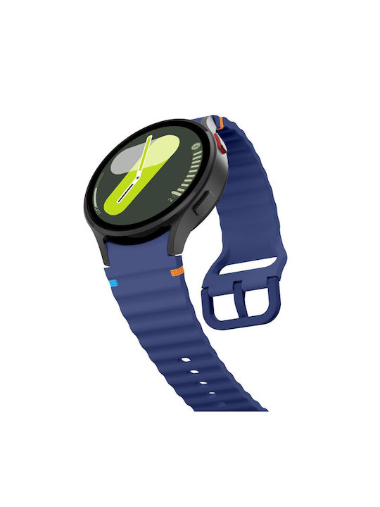 Tech-Protect Λουράκι Σιλικόνης Navy Μπλε (Galaxy Watch 4 / 5 / 5 Pro / 6 / 7 / FE)
