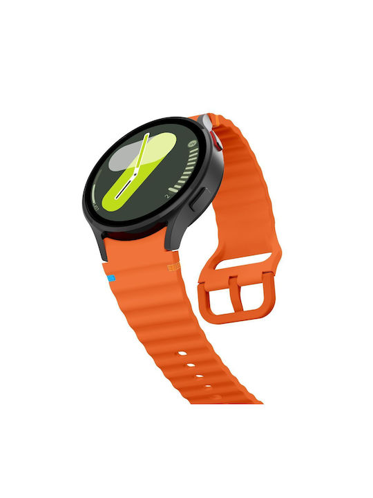Tech-Protect Каишка Силикон Оранжев (Galaxy Watch 4 / 5 / 5 Pro / 6 / 7 / FE)
