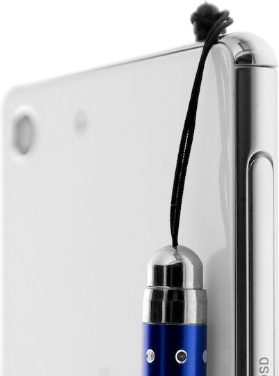 Avizar Retractable Pen with Rhinestones Απλή Γραφίδα Αφής Universal σε Μπλε χρώμα STYL-MINI-DIAM-BLUE