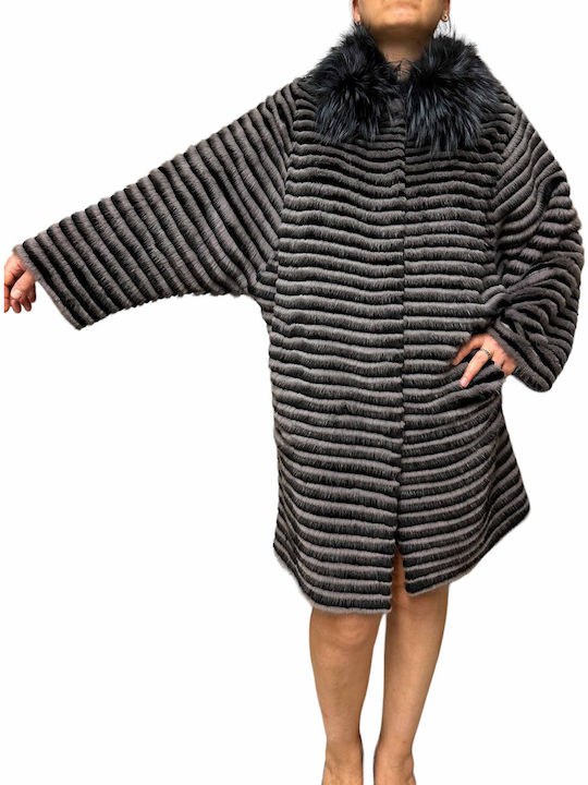 Women's Long Fur Gray