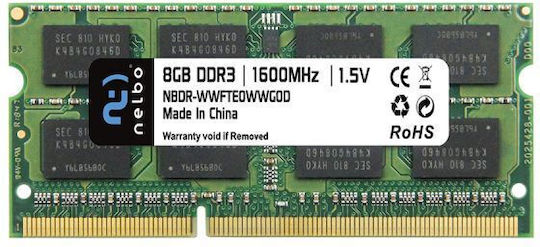 Nelbo 8GB DDR3 RAM с Скорост 1600 за Лаптоп