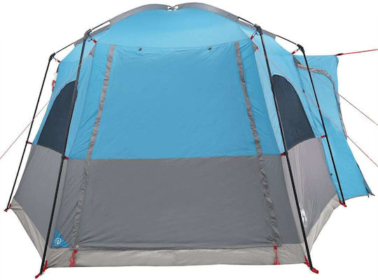 vidaXL Camping Tent Blue for 4 People 410x357x222cm