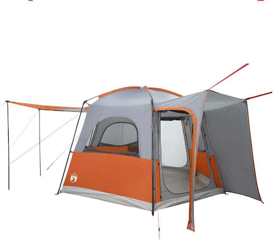 vidaXL Camping Tent Car for 4 People 410x357x222cm Grey/Orange