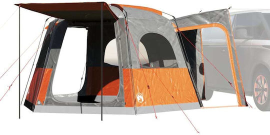 vidaXL Camping Tent Gray for 4 People 410x357x222cm Grey/Orange