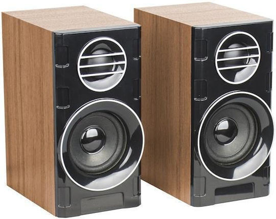 Tele HT-2031 Ηχεία Υπολογιστή 2.0 με Ισχύ 6W Καφέ