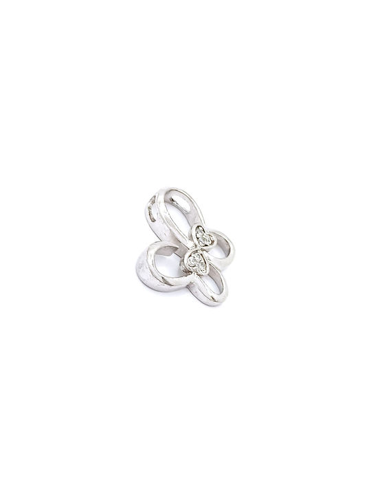 PS Silver Charm mit Design Schmetterling aus Silber mit Zirkon