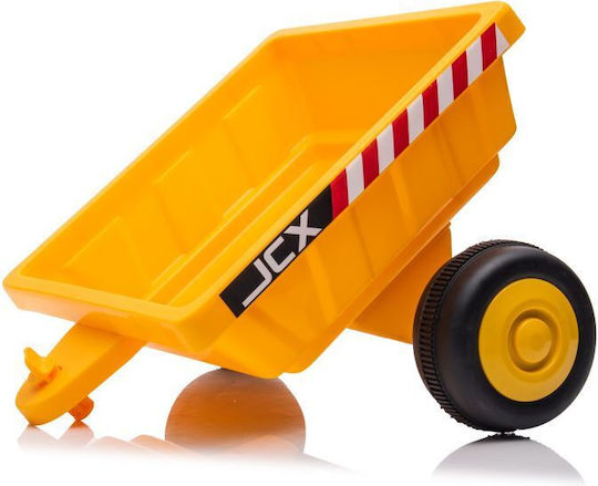 Kids 12V Electric Ride On Tractor with Trailer Yellow