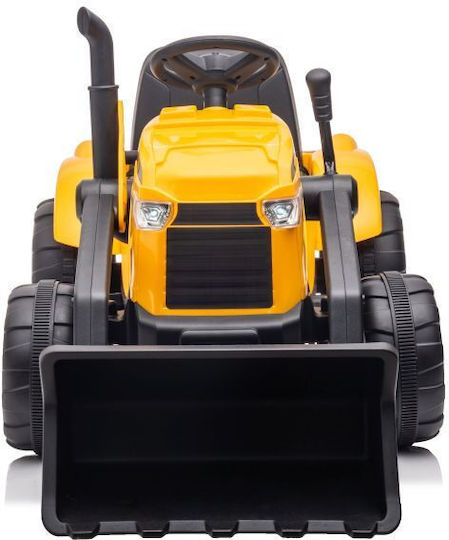 Kids 12V Electric Ride On Tractor with Trailer Yellow