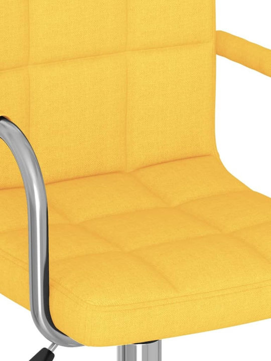 Rotating Chair Visitor with Arms & Wheels in Yellow Color 50x47x74.5cm 1pcs