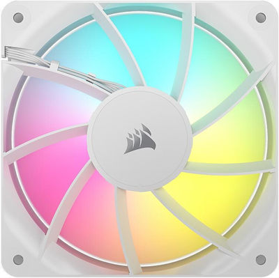 Corsair RS120 Case Fan with ARGB Lighting and Connection 4-Pin PWM 1pcs White